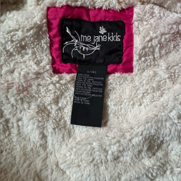 🌹Me Jane Kids Sleeveless Pink Piffer Jack w/ Faur Fur Lining - Picture 4 of 5